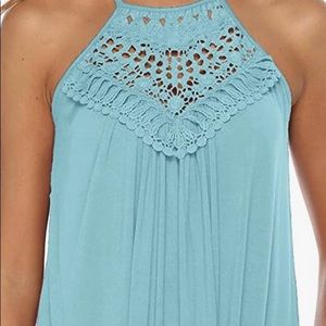 Teal halter, small. Only worn once